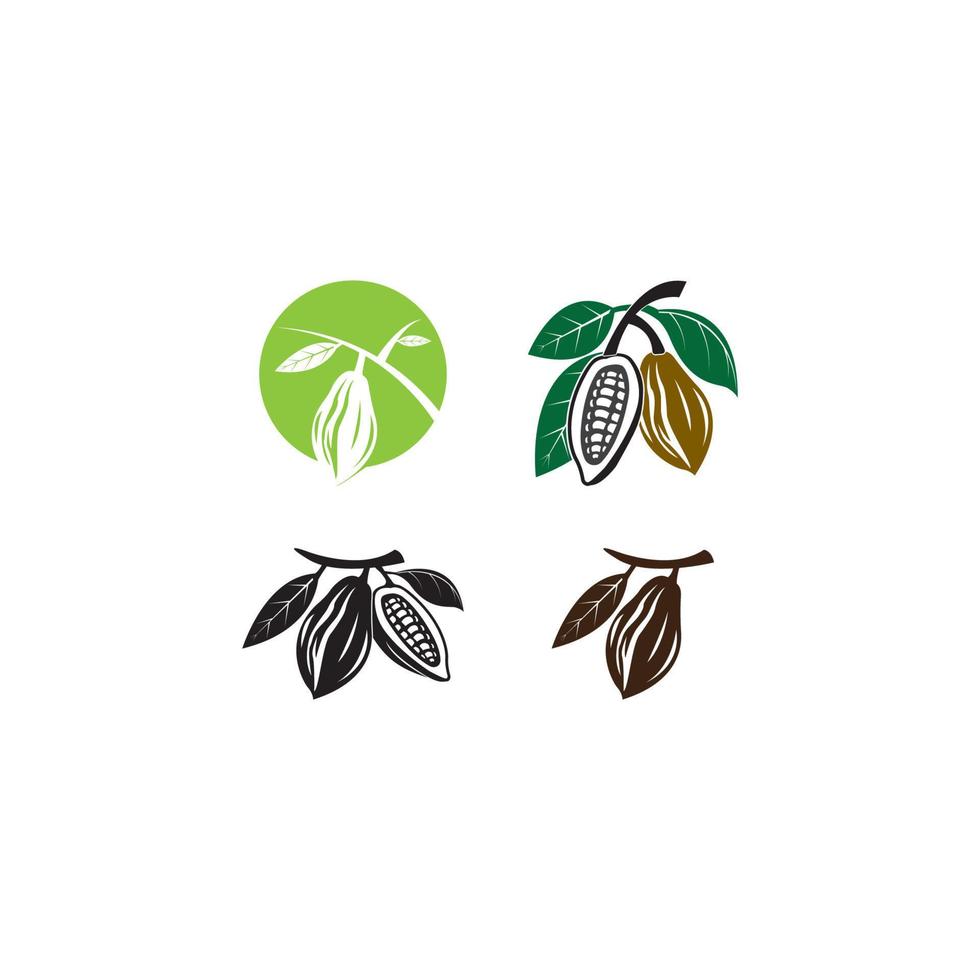 cacao, icono de vector de logotipo de cacao