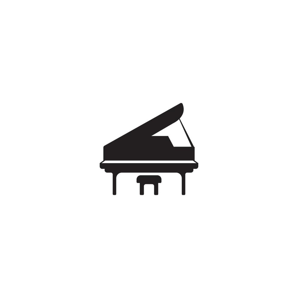 icono de vector de plantilla de logotipo de piano