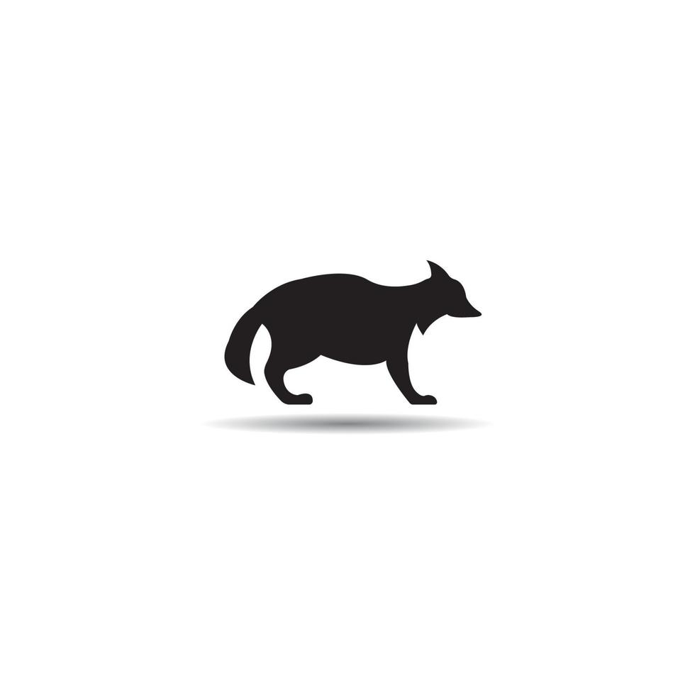 Cute Black raccoon logo vector icon