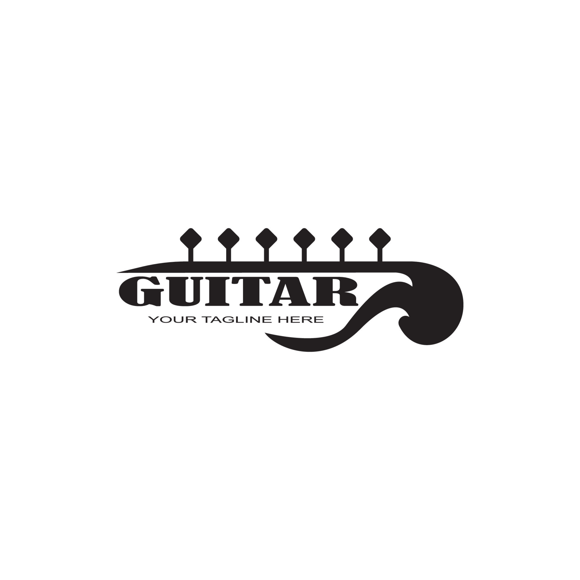 Guitar logo template vector icon illustration 13675428 Vector Art at ...