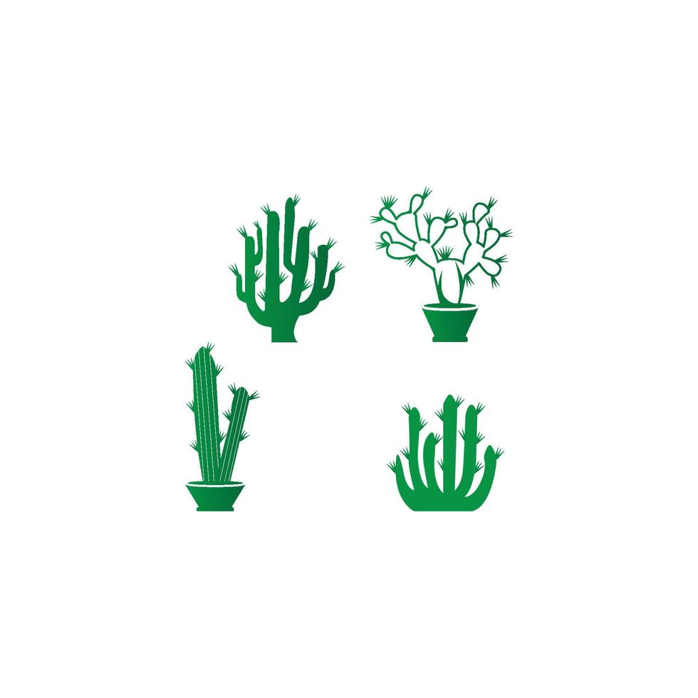 icono de vector de plantilla de logotipo de cactus