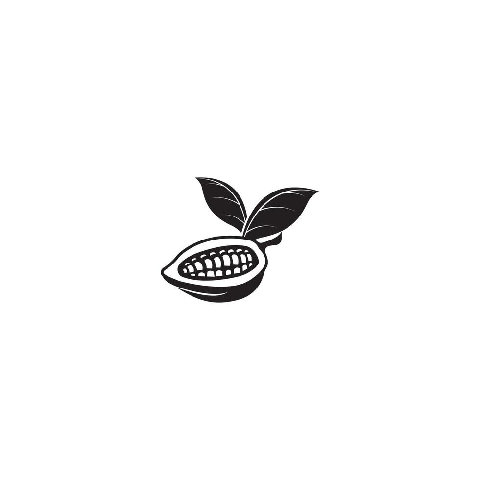 cacao, icono de vector de logotipo de cacao
