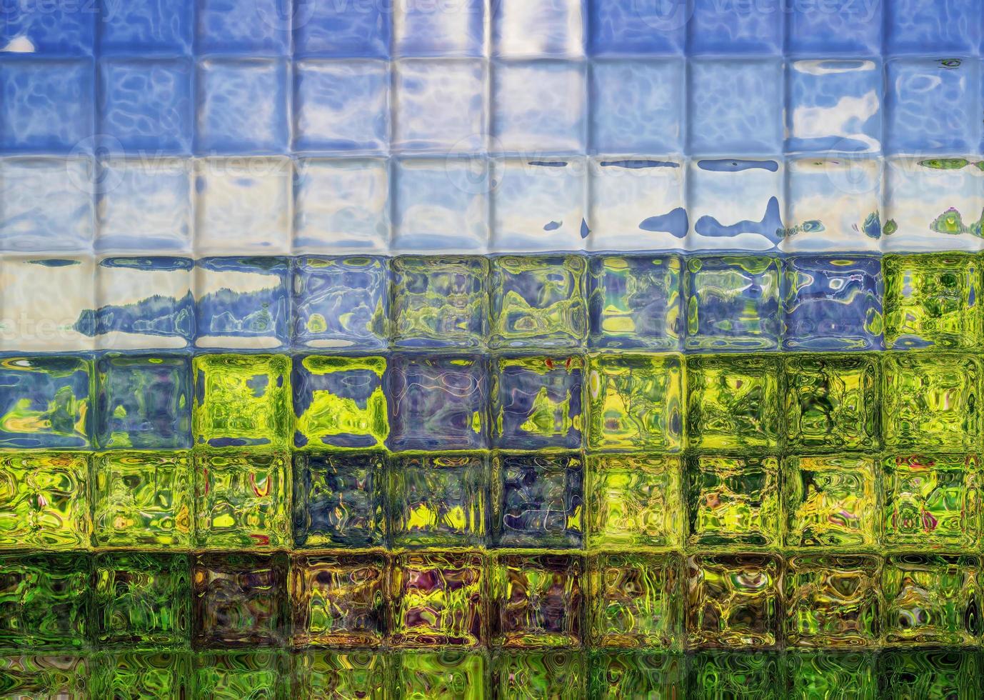 Square Tiles Vibrant Abstract Nature  Background Digital Illustration photo