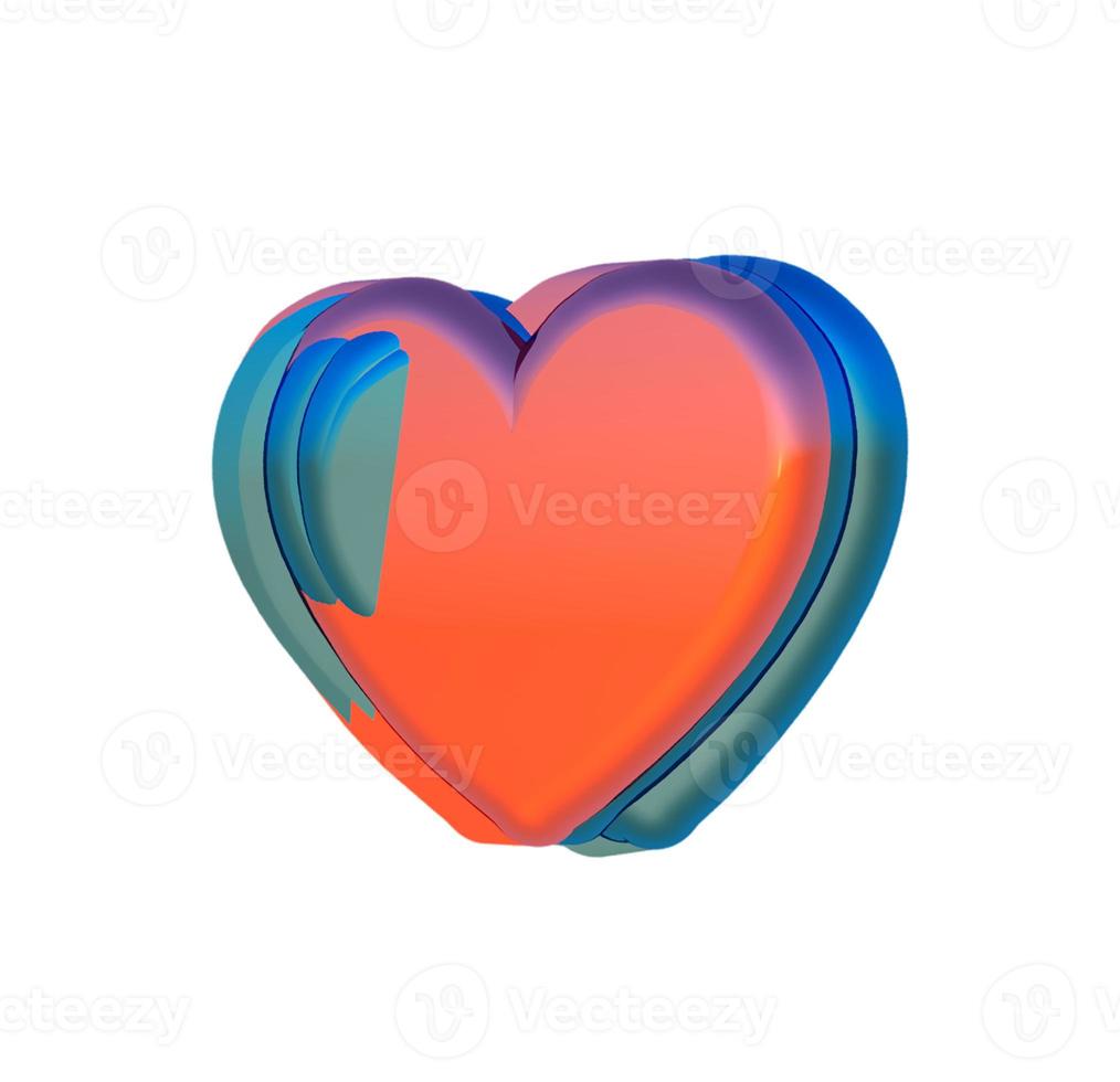 3D Rendering Romantic Heart Background photo