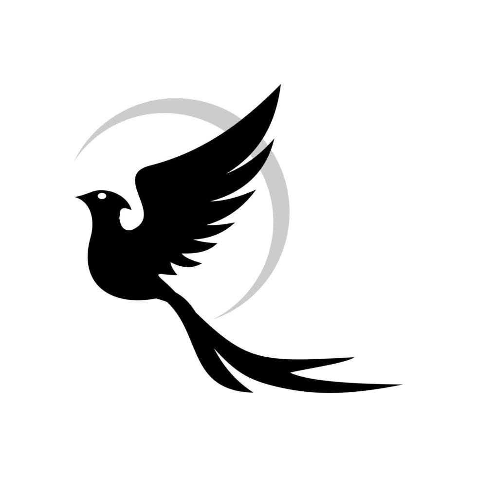 phoenix moon flying vector free design