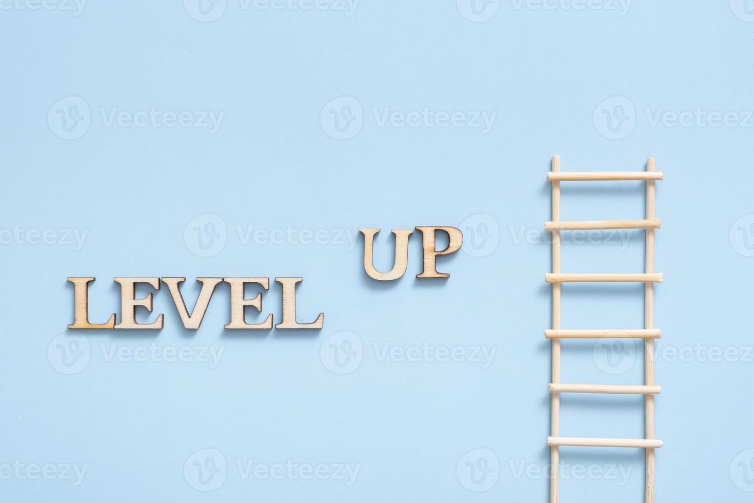 Level up wooden photo