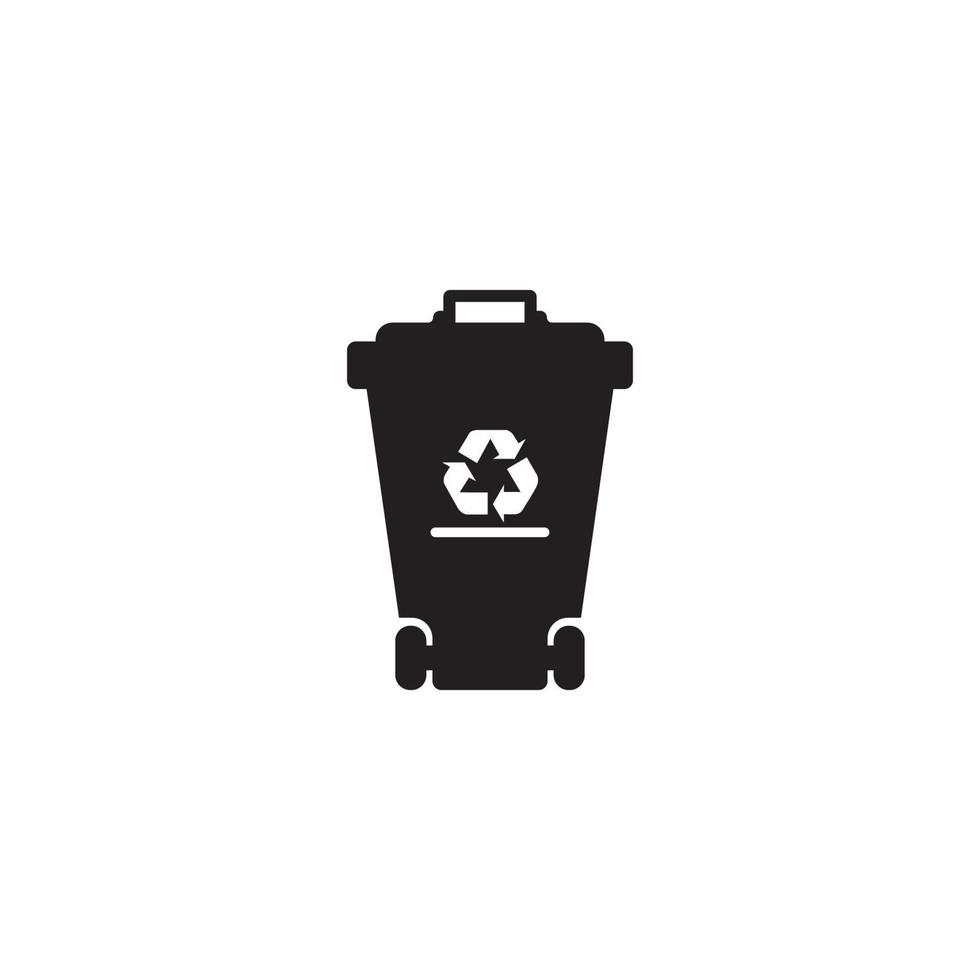 Trash bin logo icon vector template