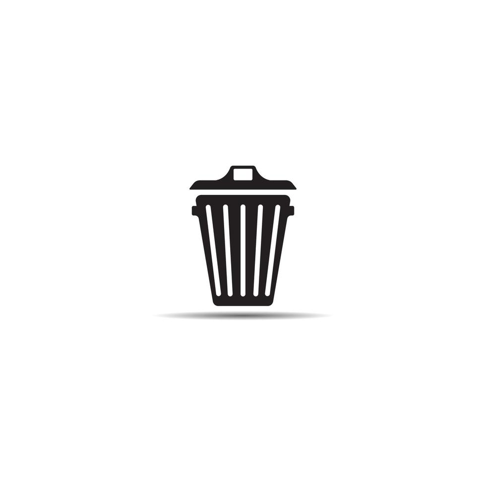 Trash bin logo icon vector template