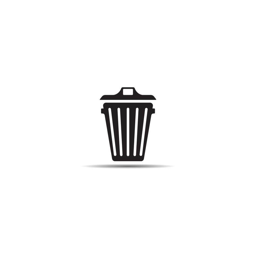 Trash bin logo icon vector template