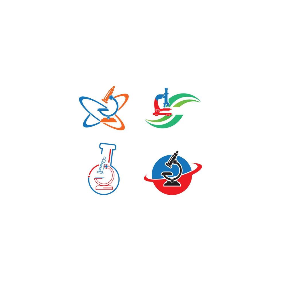 Microscope icon vector, logo design illustration vector