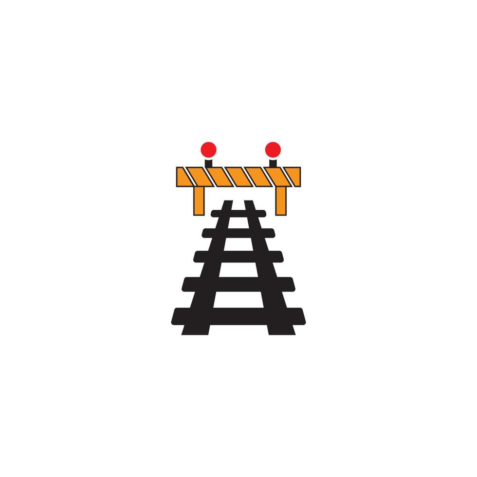 diseño de icono de vector de logotipo de ferrocarril