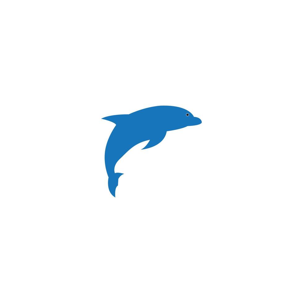 ilustración de icono de vector de logotipo de delfín simple