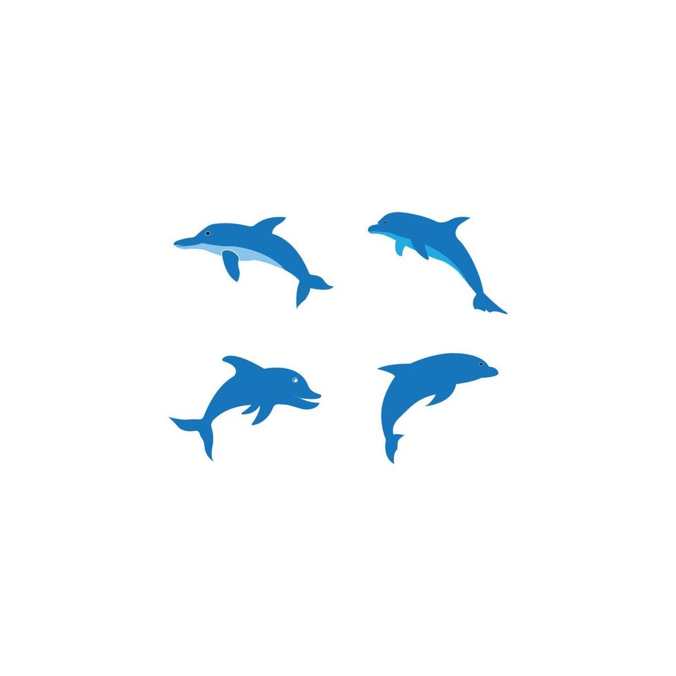 simple dolphin logo vector icon illustration
