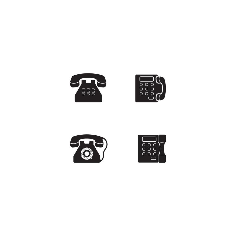 Abstract Flat Design Simple Vector Ringing Phone Icon Telephone Symbol