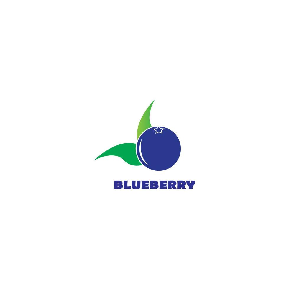 Blueberry logo vector template icon