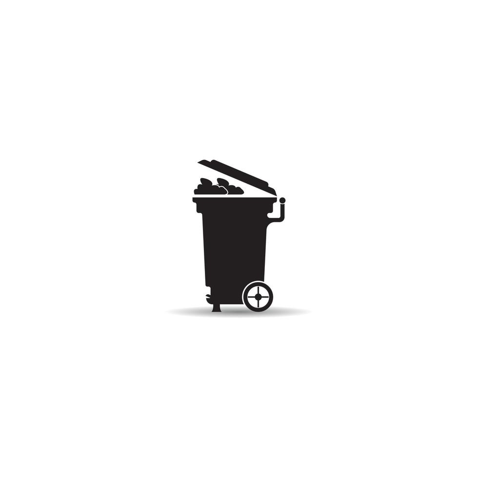 Trash bin logo icon vector template