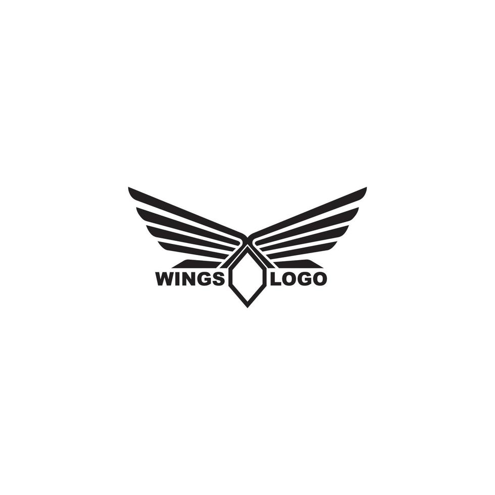 wing logo template vector icon illustration