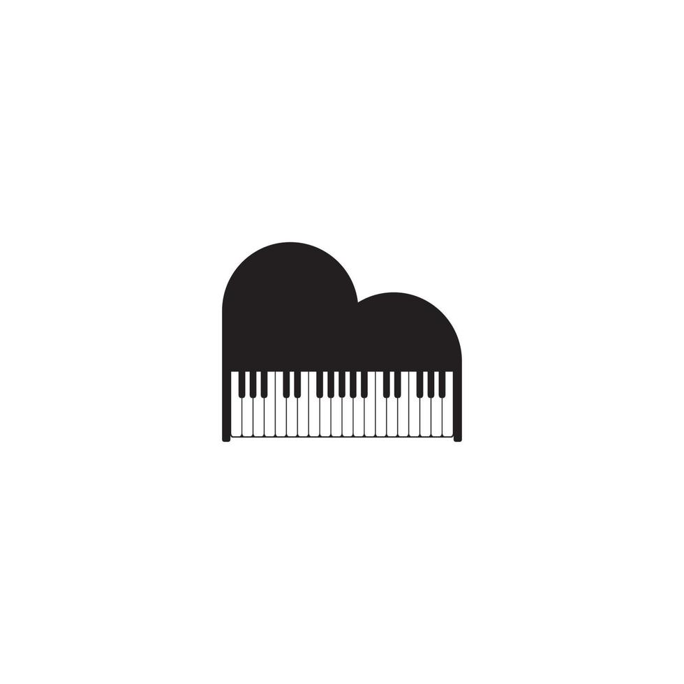 icono de vector de plantilla de logotipo de piano