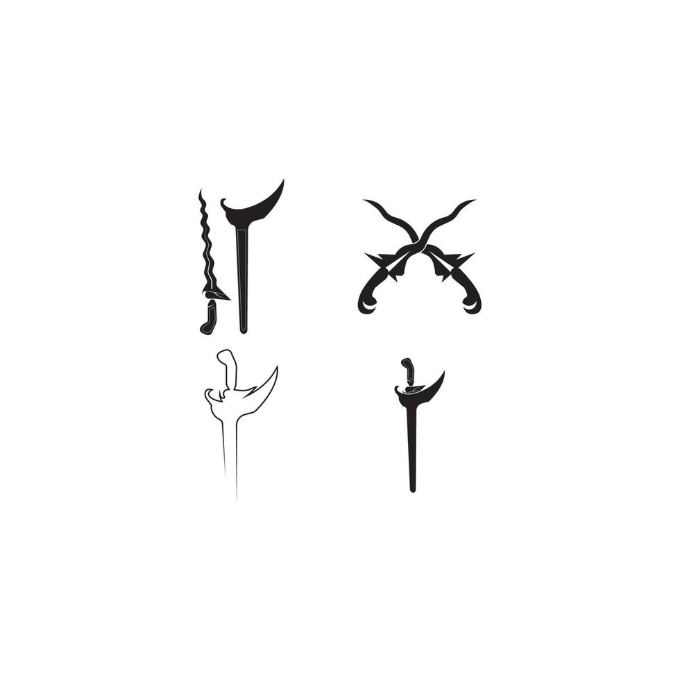 keris logo icon vector design template