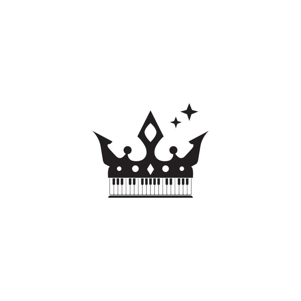 icono de vector de plantilla de logotipo de piano