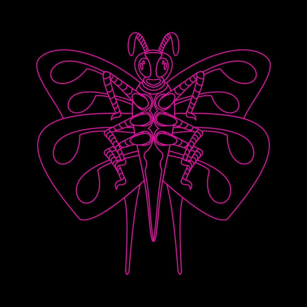 line art butterfly, suitable for the needs of the t-shirt industry, flyers, business, social media feeds and others vector