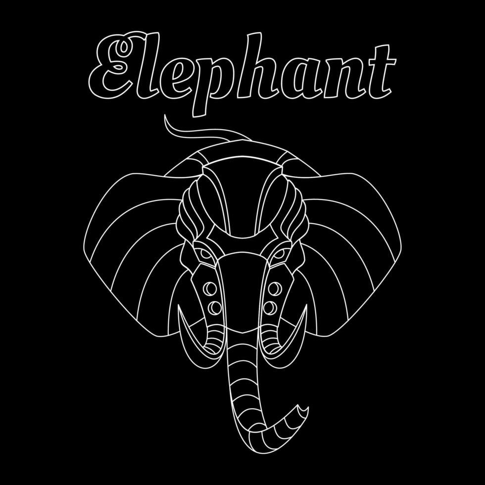 elephant line art, suitable for the needs of the t-shirt industry, flyers, business, social media feeds and others vector