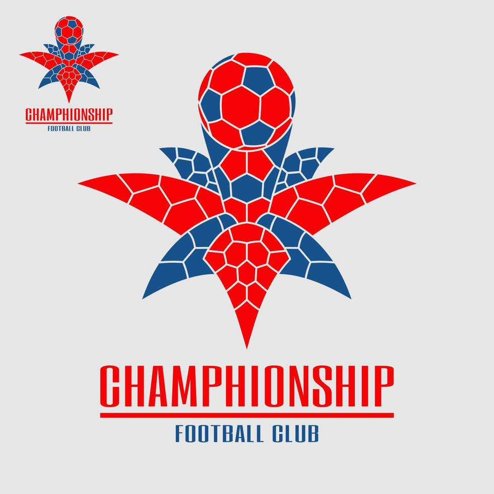 logo de fútbol, elemento de fútbol, liga campeona, diseño simple y moderno... vector