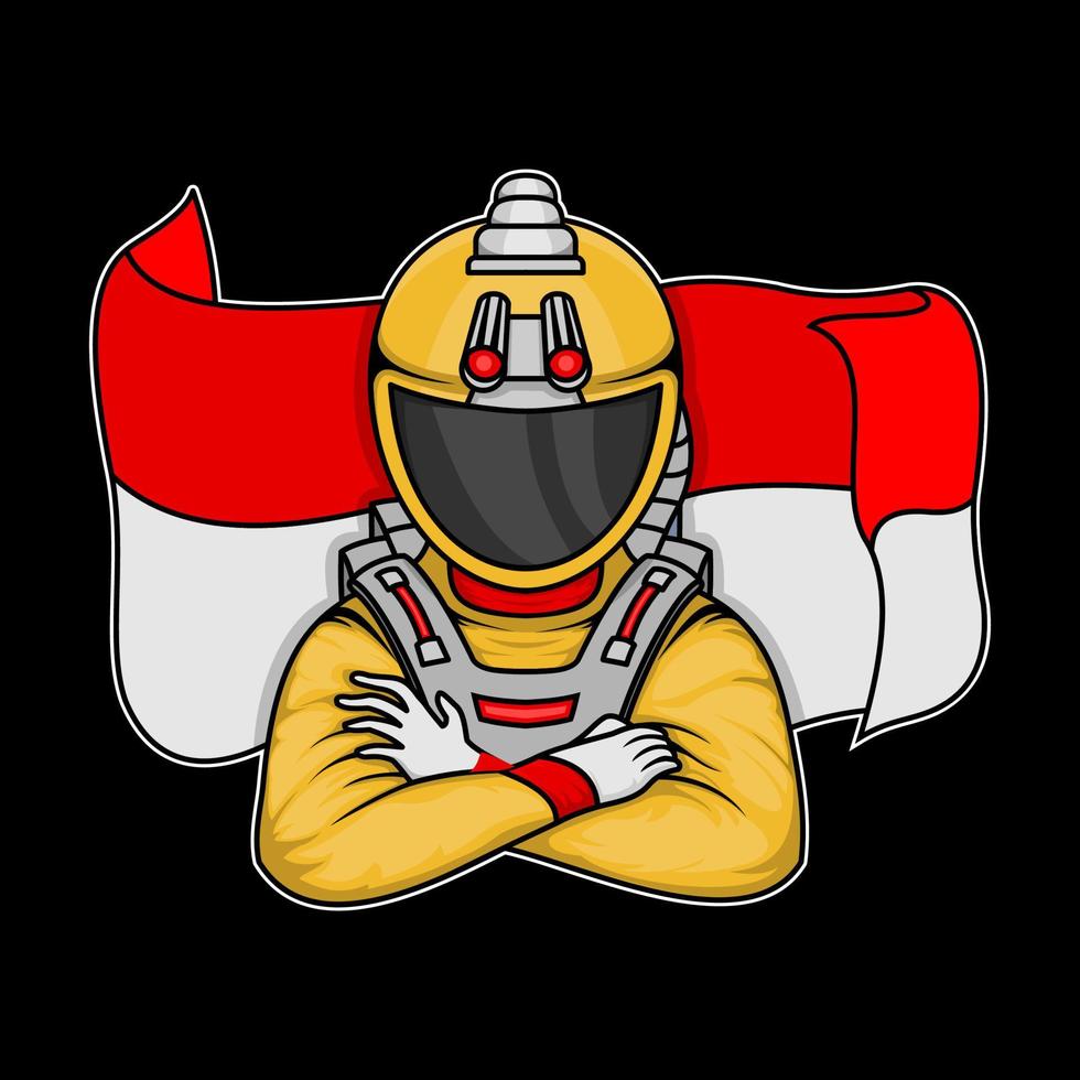 astronaut illustration, suitable for flayer needs, social media feeds, t-shirt industry and others.. vector