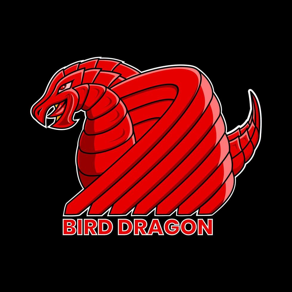 logotipo de esport, logotipo de mascota, jugador, pájaro dragón, adecuado para las necesidades de juegos en equipo, camisetas, etc. vector