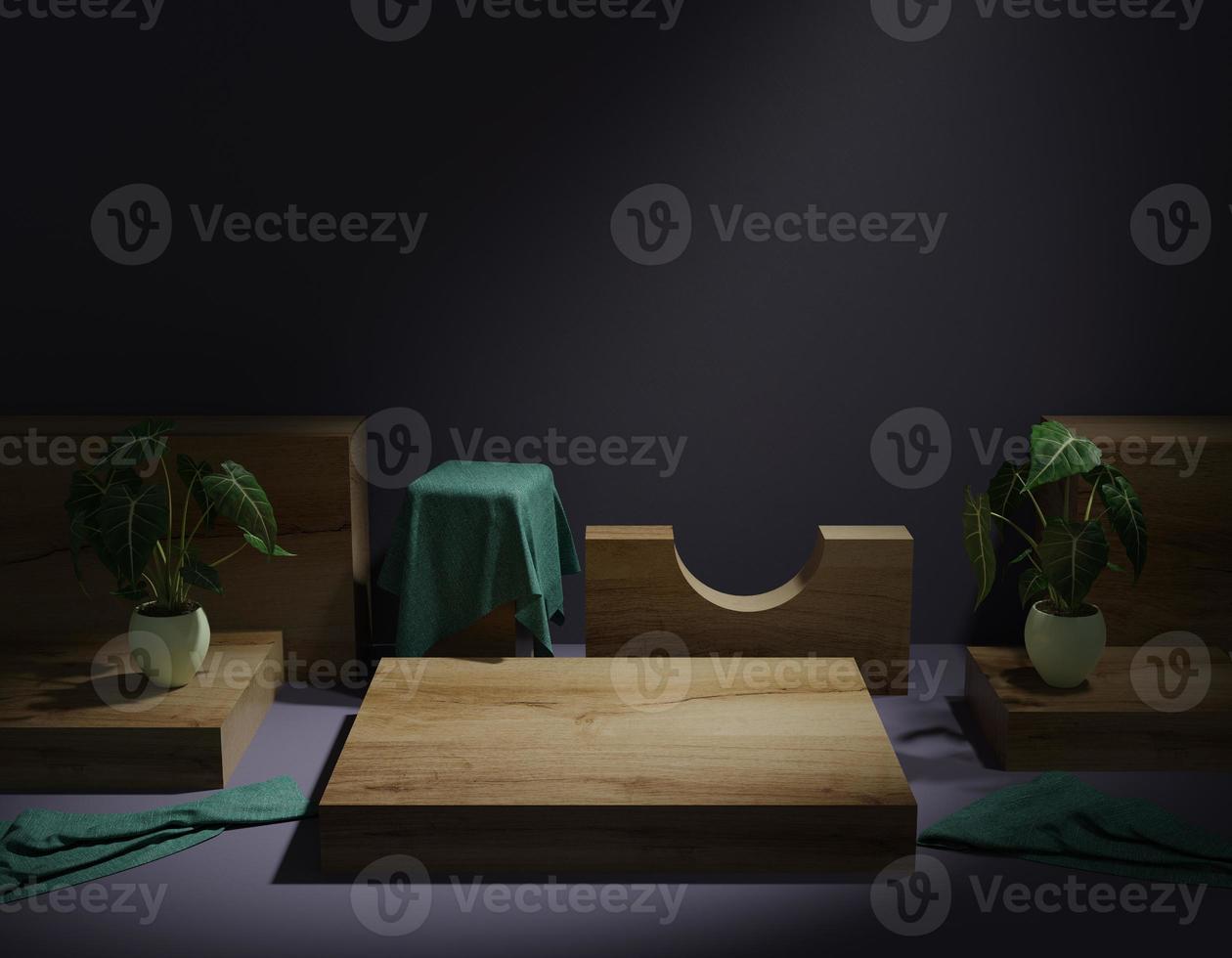 Wooden stand for display, luxury wooden porduct stand, empty wooden