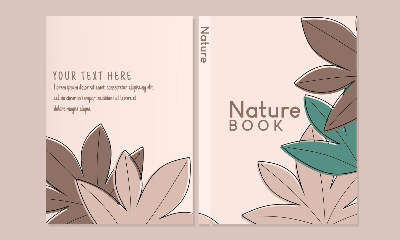 botanical style page cover set. For notebooks, planners, brochures, books, catalogs etc.abstract background with hand drawn palm leaf elements vector