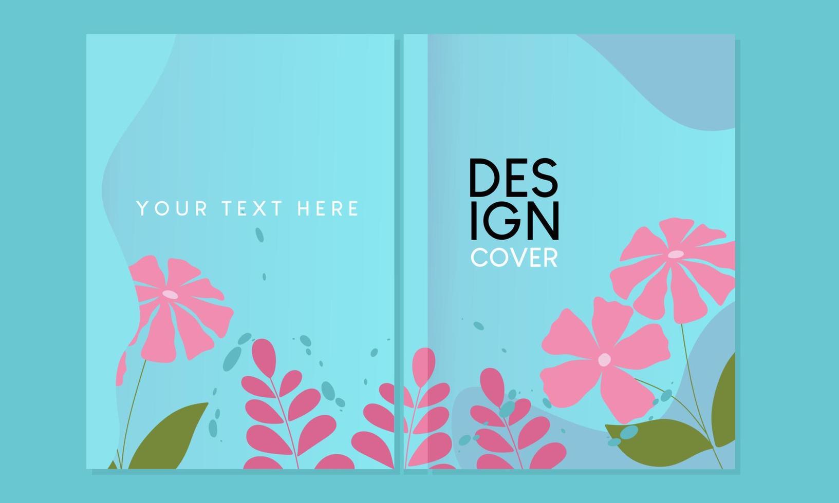 botanical Cover page templates. Universal abstract layouts.blue beautiful design.for notebooks, planners, brochures, books, catalogs etc vector