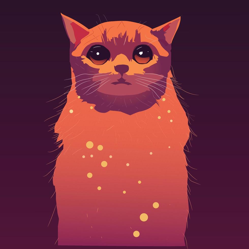 THIS IS MY NEW BEAUTIFULL CAT ILLUSTRATION VECTOR