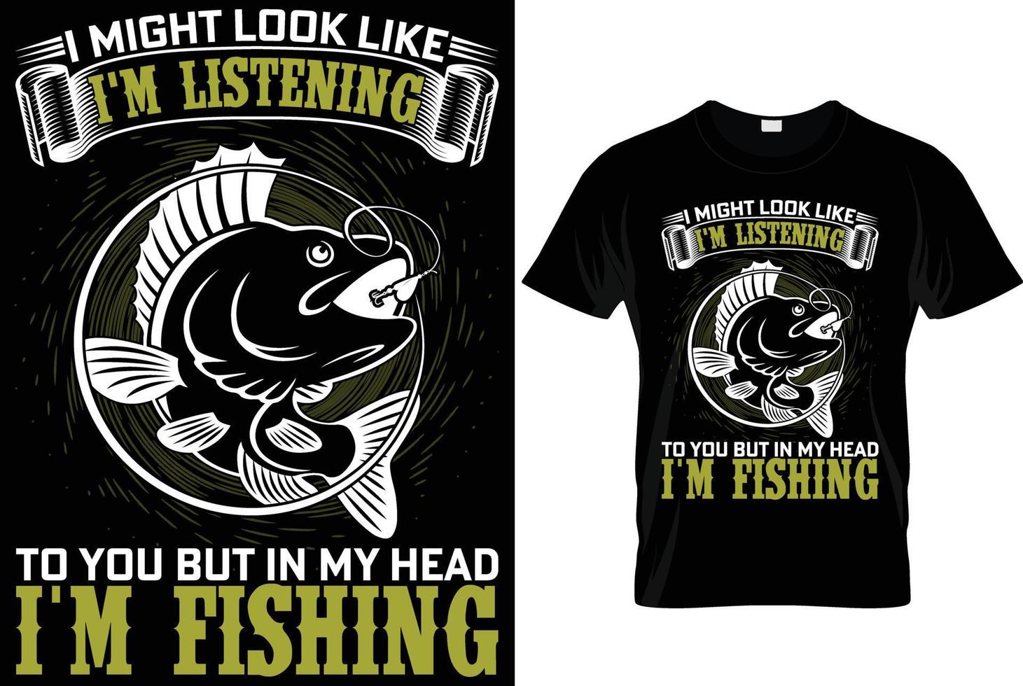 fishing vector and typography t shirt