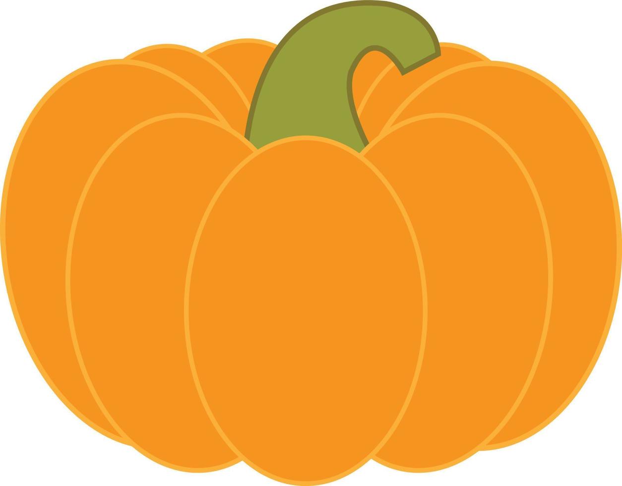 Pretty Pumpkin with Simple Lines vector