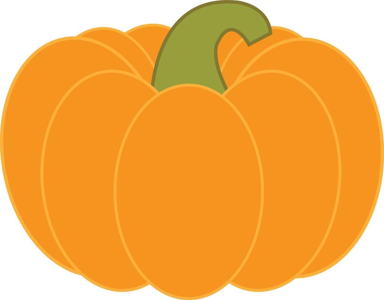 bonita calabaza con líneas simples vector