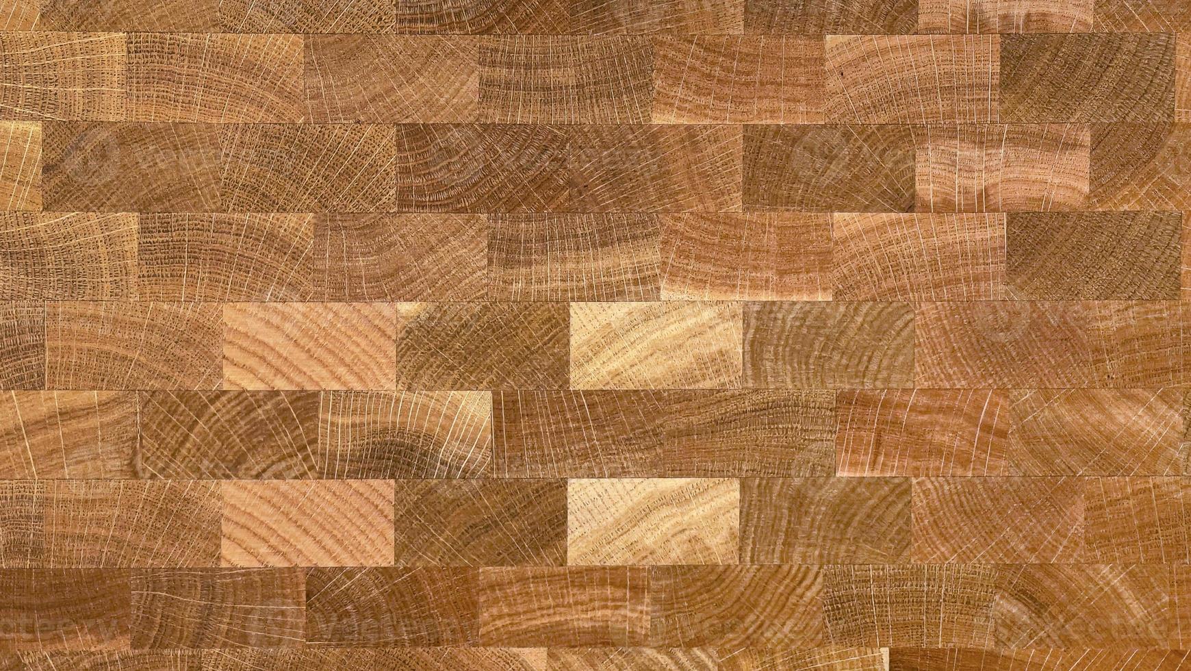 background and texture of cross section on oak wood furniture surface photo