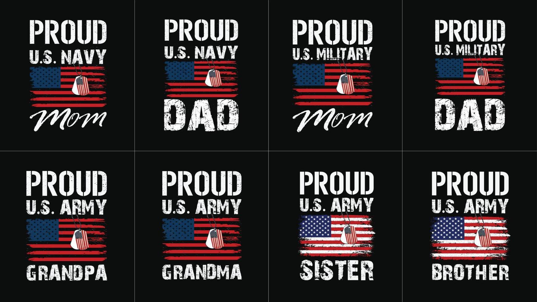 Army, Navy Military Design Bundle vector