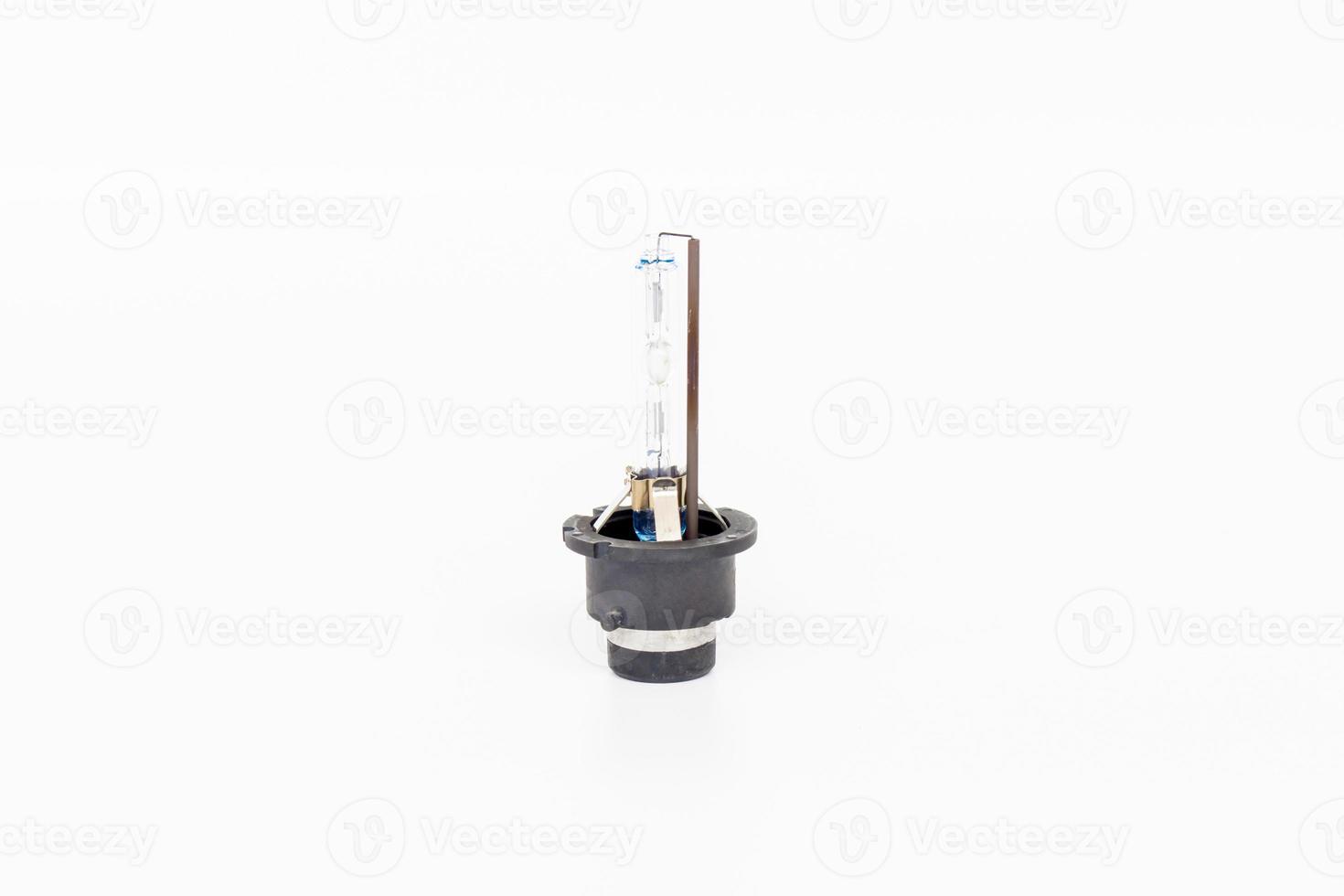 Close up old xenon Lighting Equipment  in white background service concept  of car photo