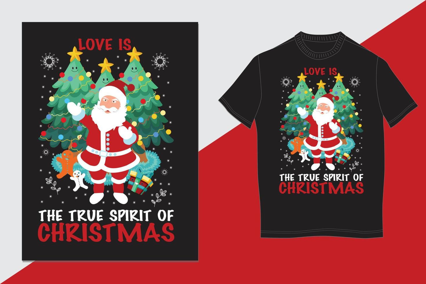 diseño de camiseta de navidad vector