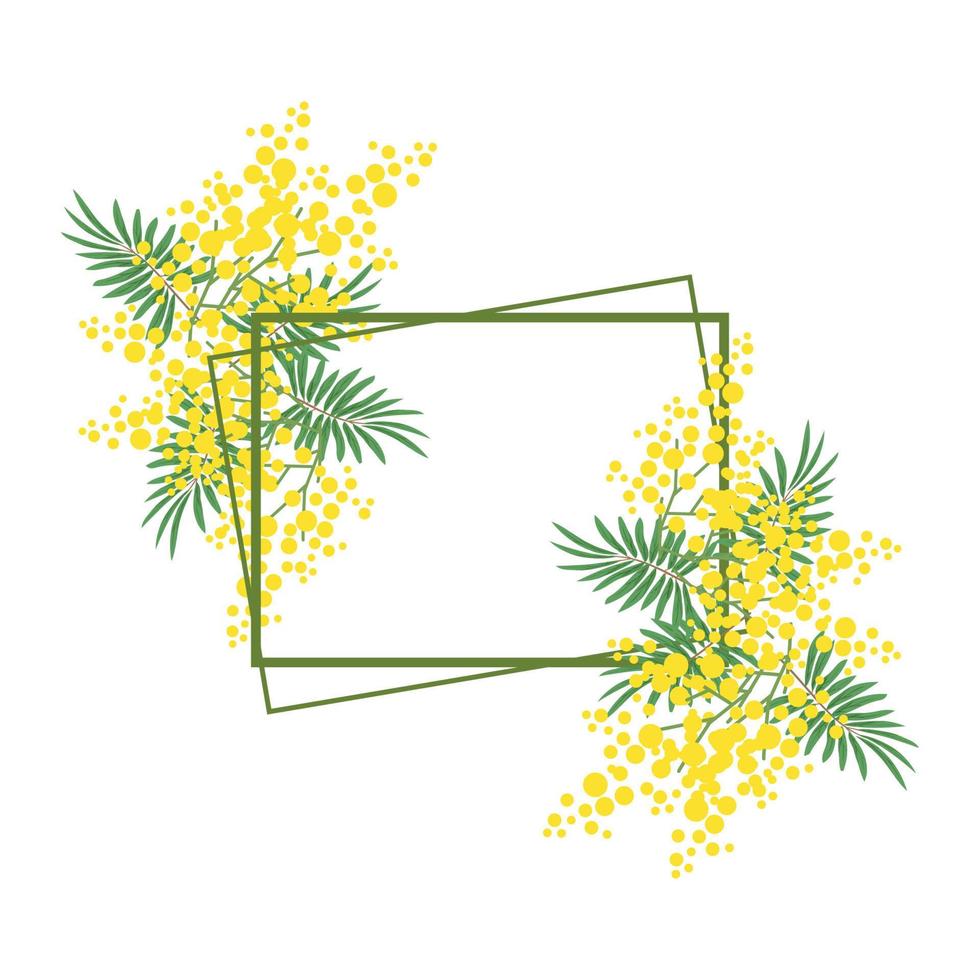 Frame with flower vector