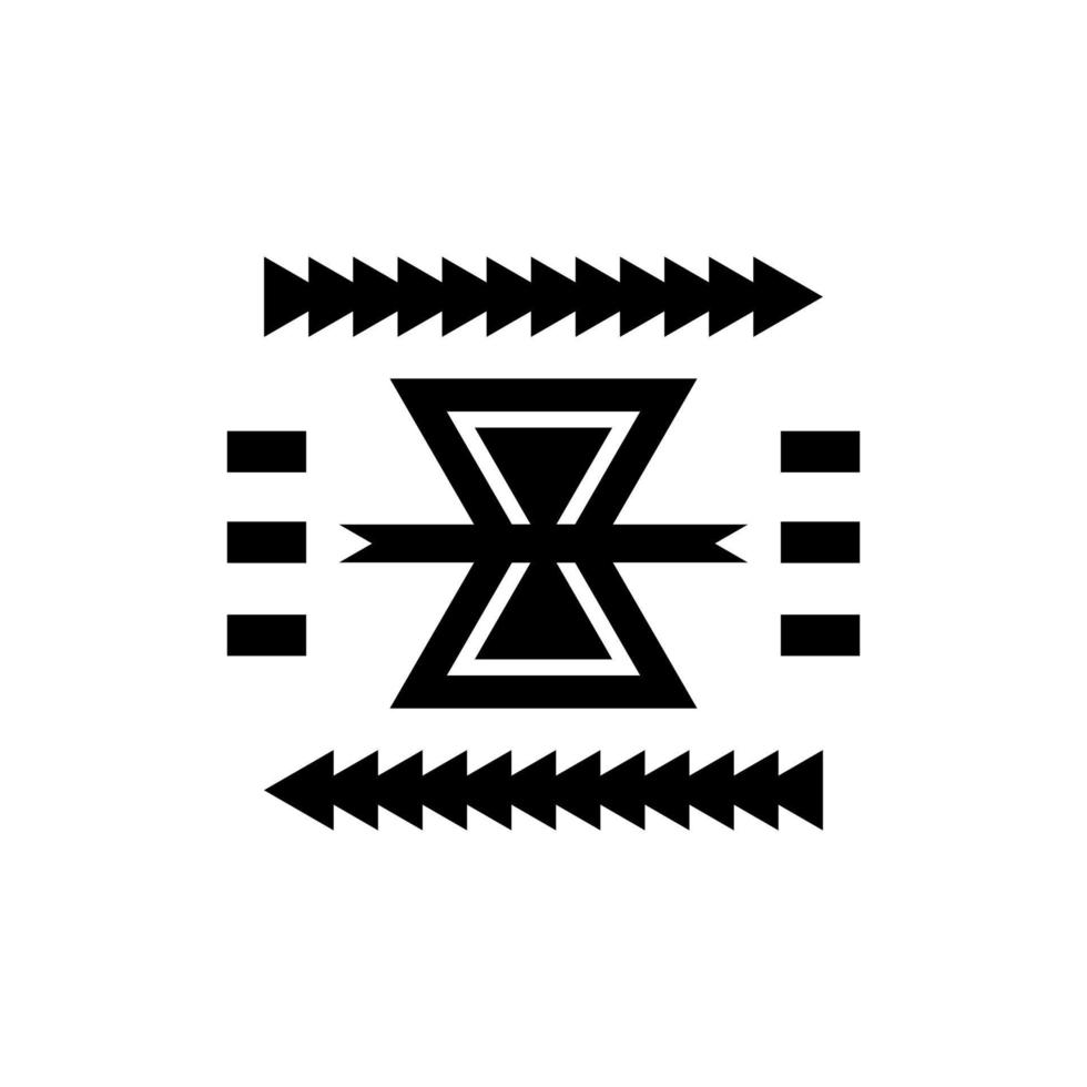 Black Ethnic Geometric Pattern vector