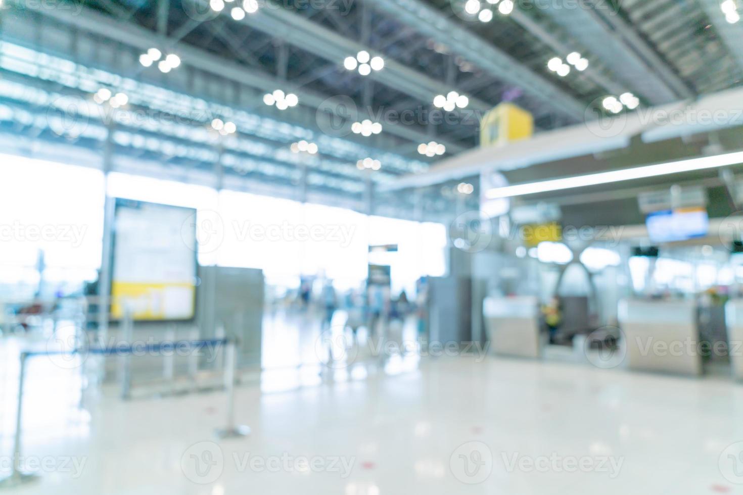 abstract blur airport terminal for background photo