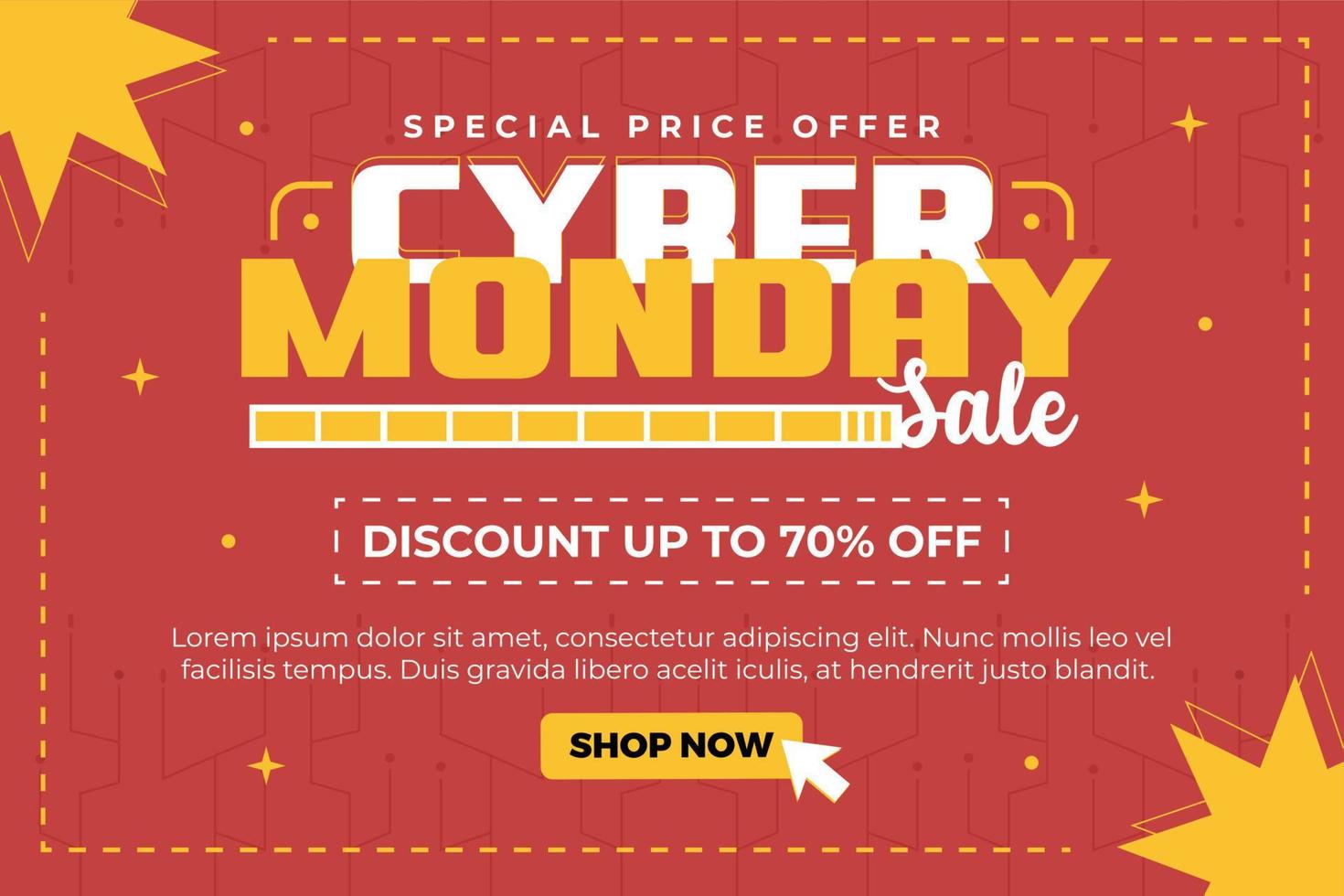 Cyber Monday background design template vector