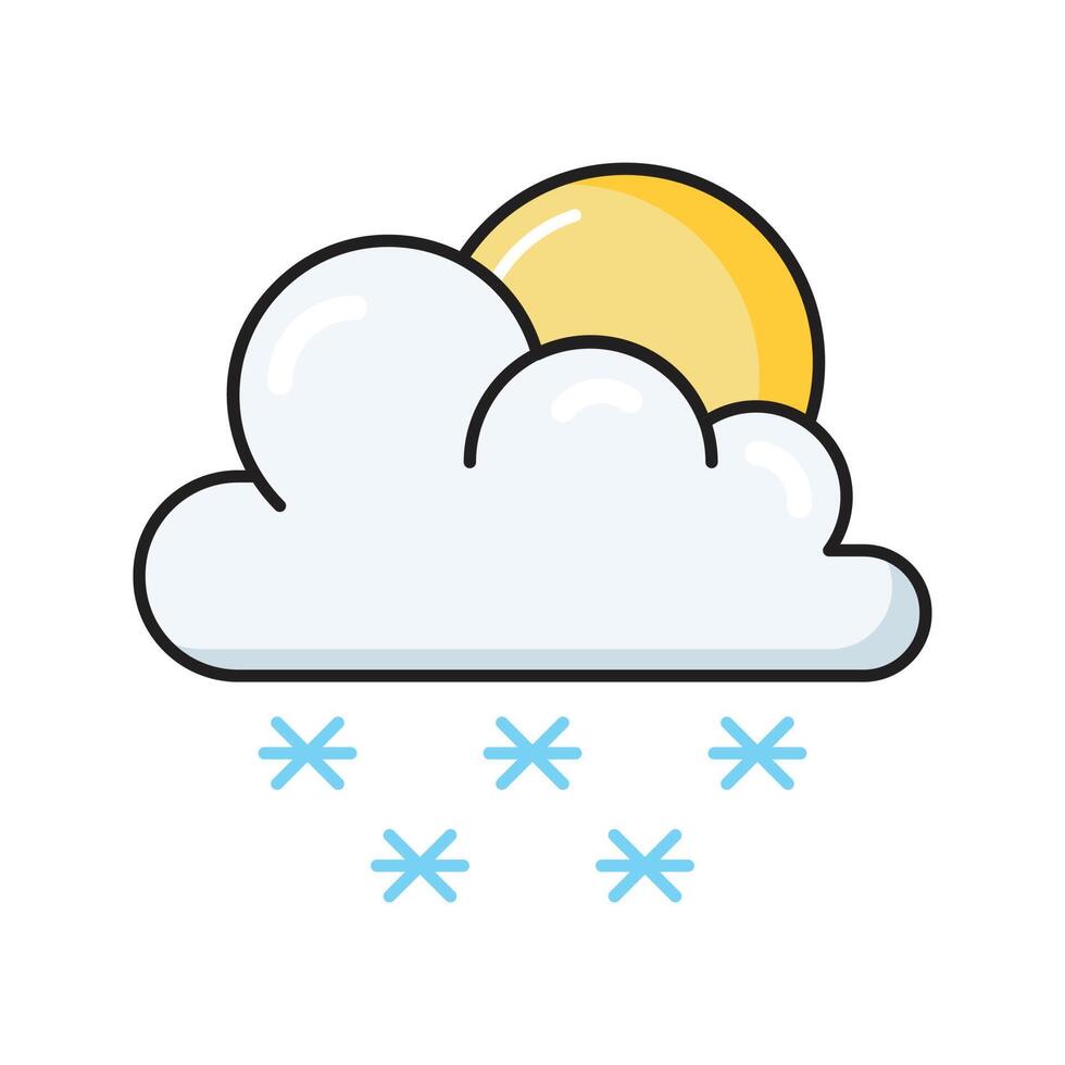 ilustración vectorial nevando sobre un fondo. símbolos de calidad premium. iconos vectoriales para concepto y diseño gráfico. vector