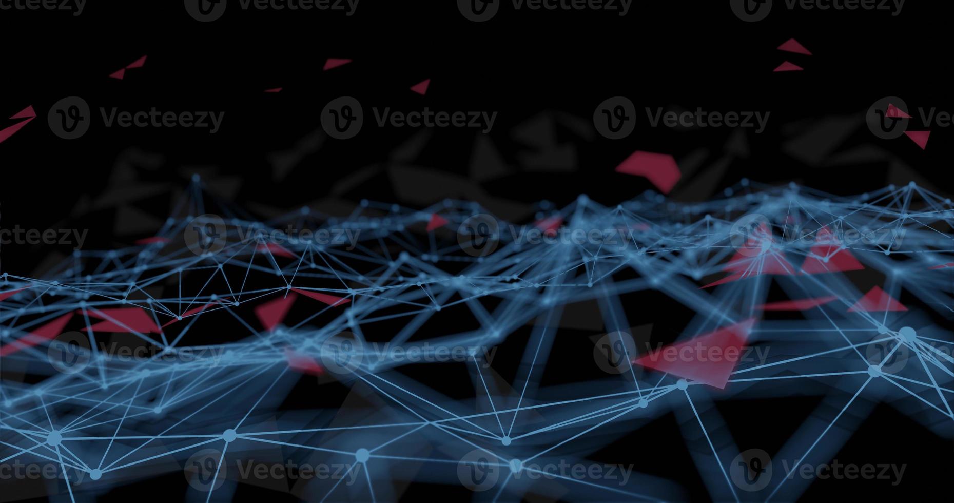 Digital plexus wave triangulation shapes, Abstract Polygon background computer networks, Abstract geometric technology photo