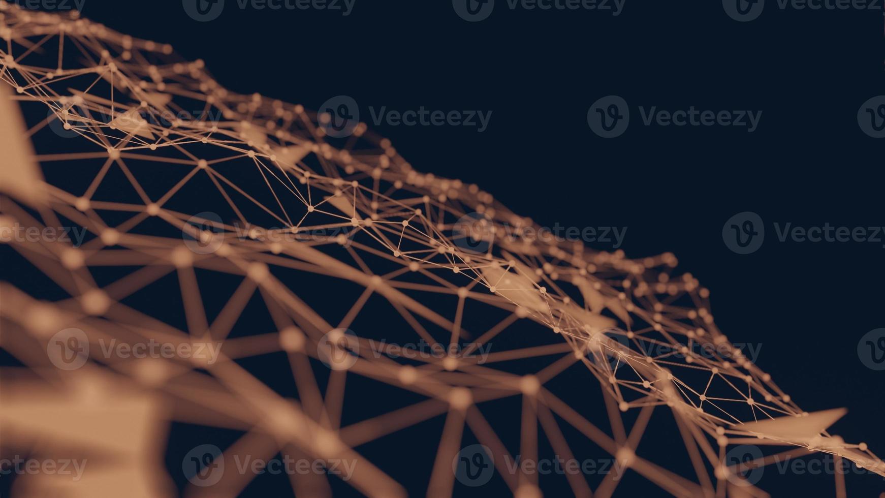 Digital plexus wave triangulation shapes, Abstract Polygon background computer networks, Abstract geometric technology photo