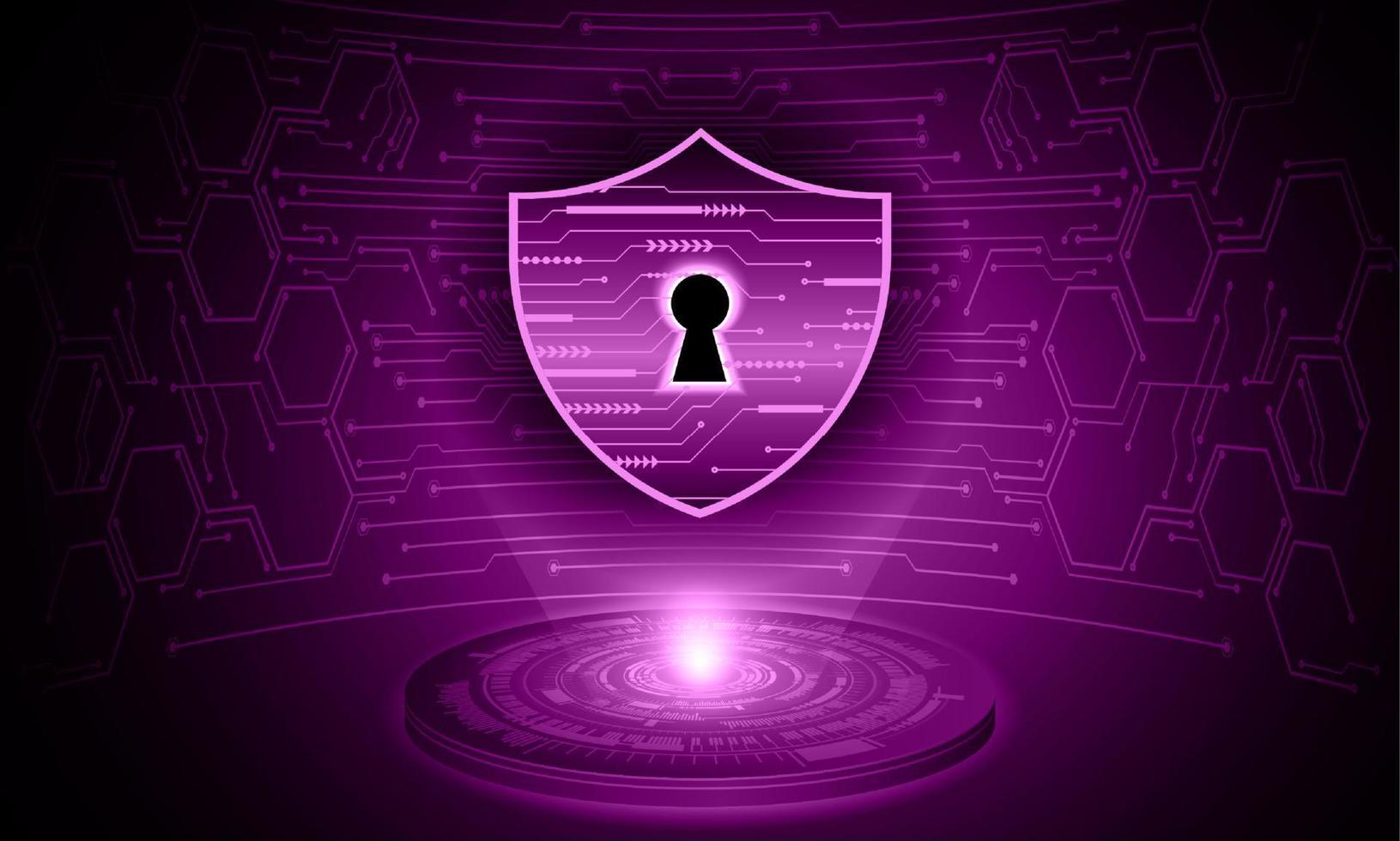 Modern Cybersecurity Technology Background with lock vector
