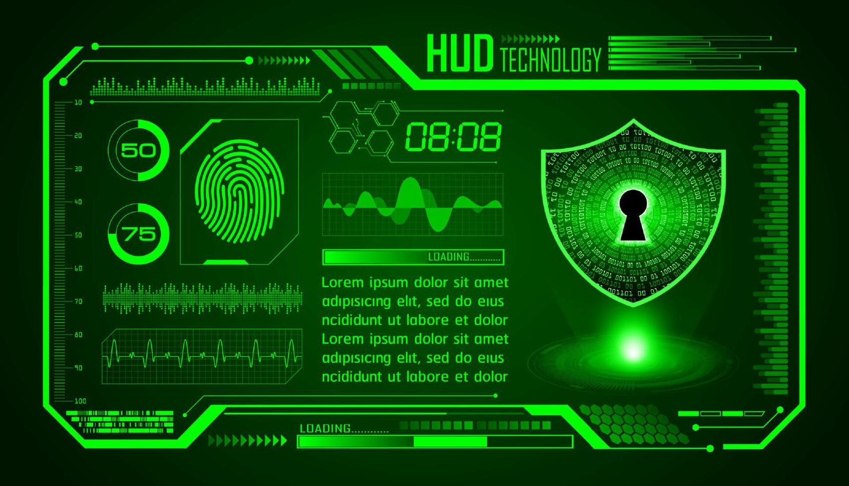 Modern HUD Technology Screen Background vector