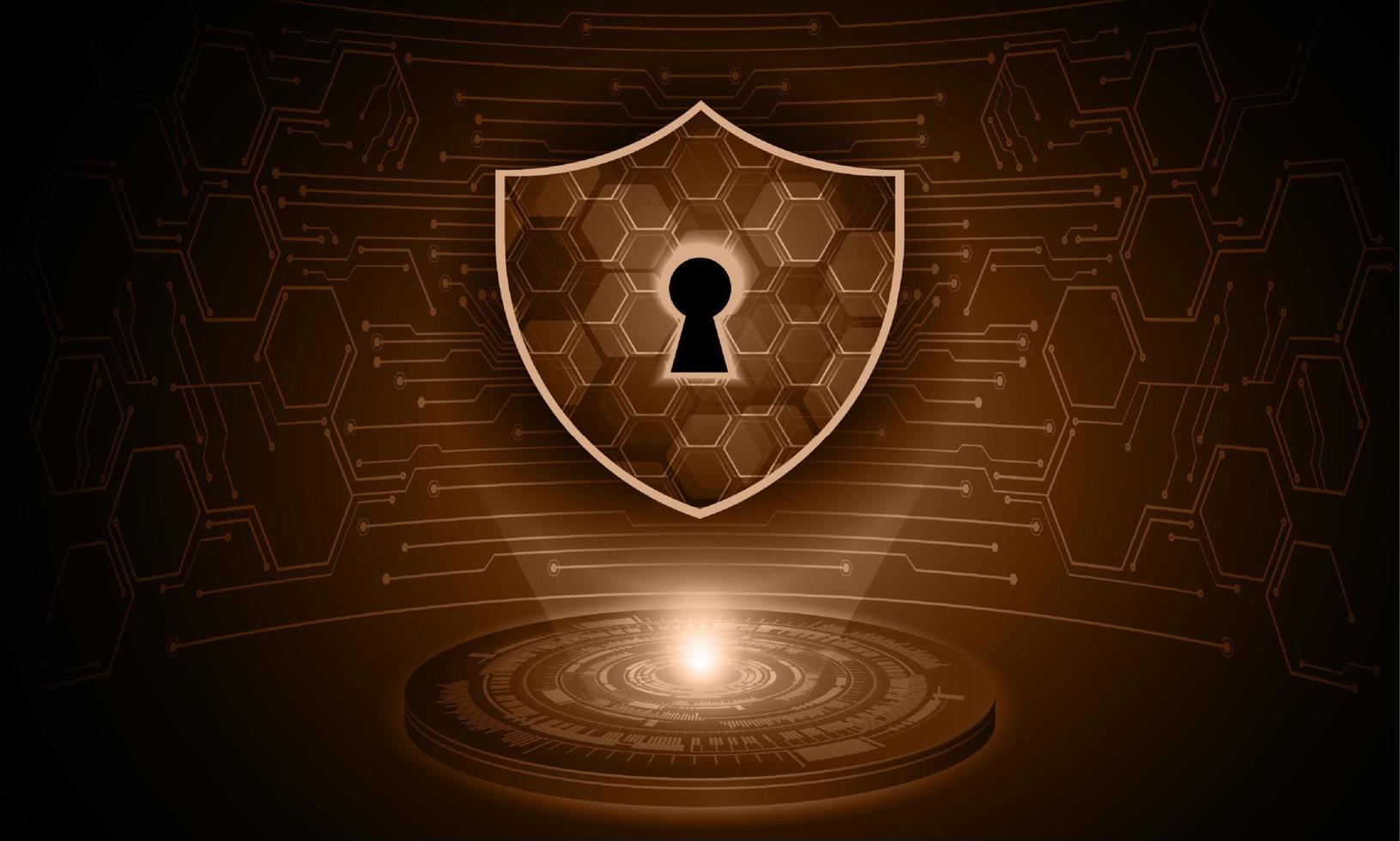 Modern Cybersecurity Technology Background with lock vector